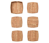 Whistler Coaster in Natural & Gold, Set of 6 in a Caddy Kim Seybert