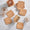 Whistler Coaster in Natural & Gold, Set of 6 in a Caddy Kim Seybert Natural/Gold 4.5"L x 4.5"W x 0.1"H at FIG LINENS AND HOME 1