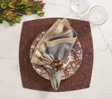 Whistler Brown/Gold Placemat Detail 5 | Kim Seybert at Fig Linens and Home