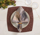 Whistler Brown/Gold Placemat Detail 2 | Kim Seybert at Fig Linens and Home