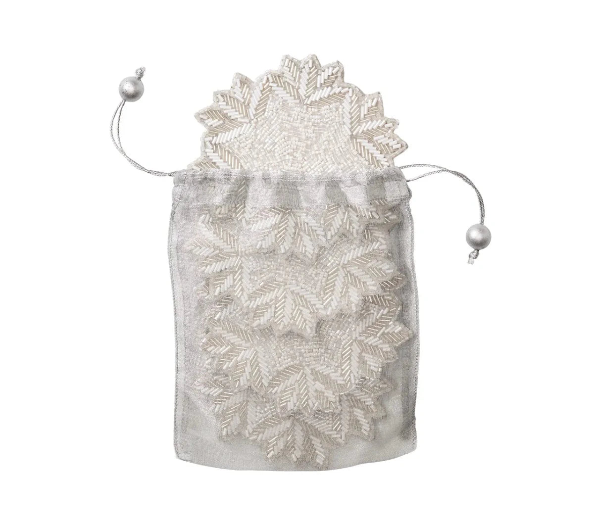 Winter Lace Silver/Crystal Coaster Detail 3 | Kim Seybert at Fig Linens and Home