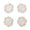 Winter Lace Silver/Crystal Coaster | Kim Seybert at Fig Linens and Home