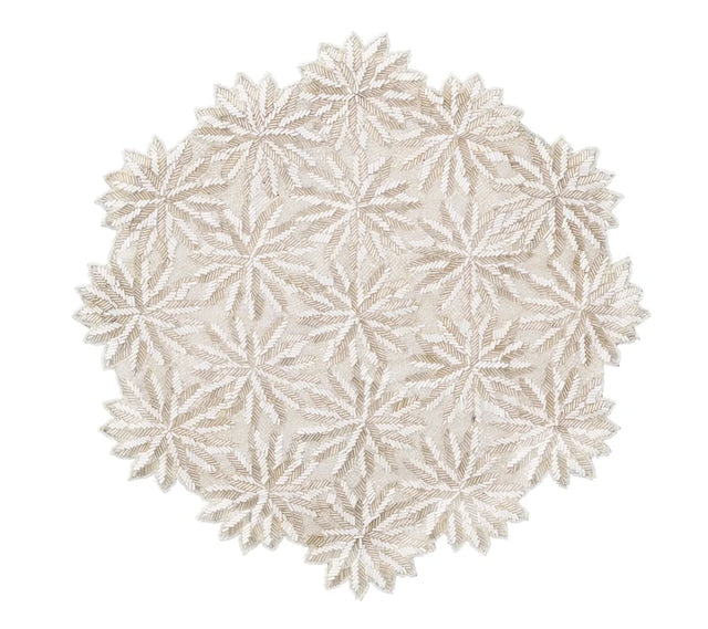 Winter Lace Silver/Crystal Placemat | Kim Seybert at Fig Linens and Home