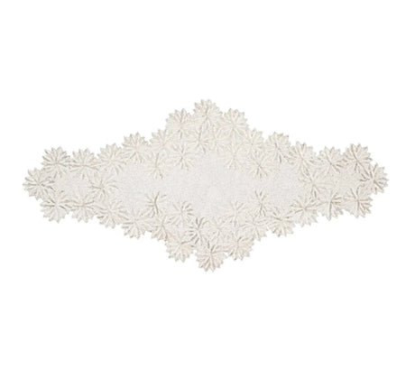 Winter Lace Silver/Crystal Table Runner | Kim Seybert at Fig Linens and Home