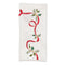 Xmas Ribbon Napkin in White, Red & Green, Set of 4 Kim Seybert at Fig Linens and Home