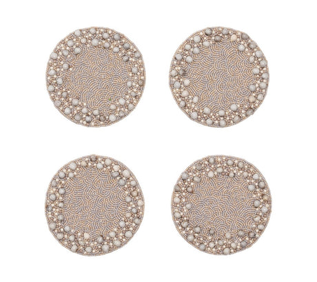 Zen Gray & Taupe Coaster | Kim Seybert at Fig Linens and Home