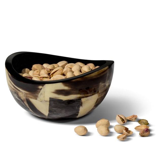 Horn Veneer Accent Nut Bowl by Ladorada at Fig Linens and Home 1