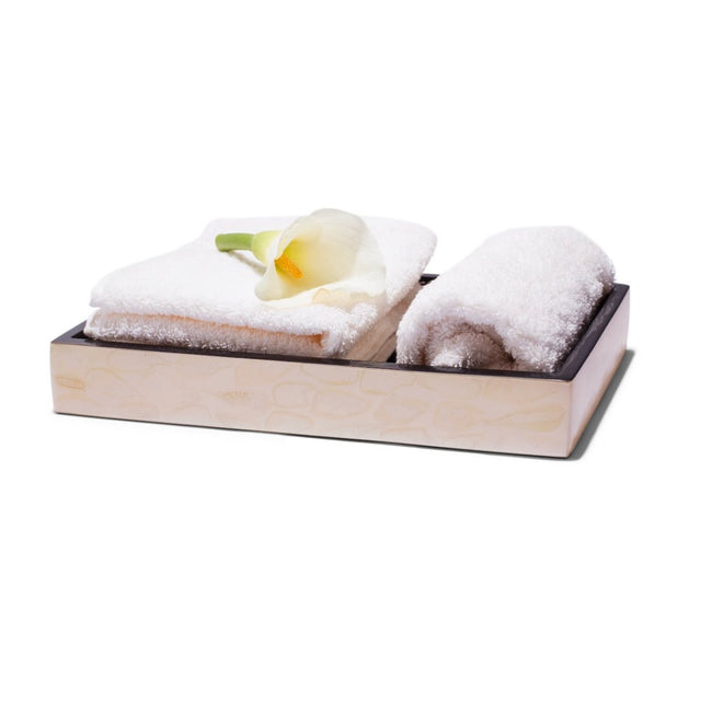 Light Almendro Bath Tray | Ladorada accessories at Fig Linens and Home 1