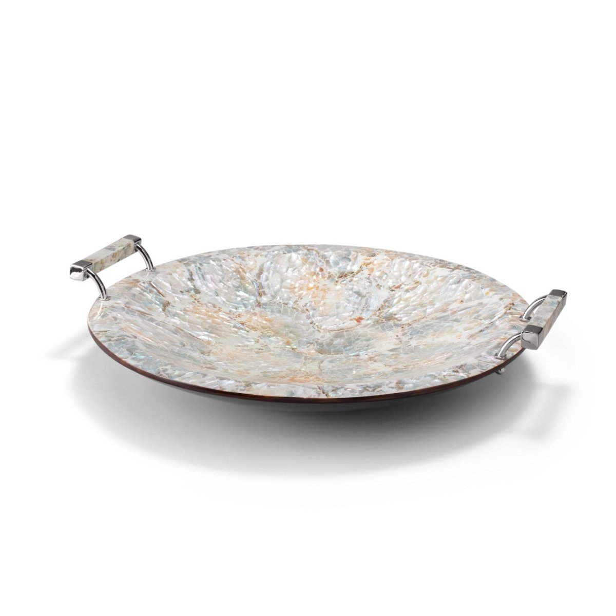 LaDorada Mother of Pearl Round Platter | 20" Round Centerpiece at Fig Linens and Home 2