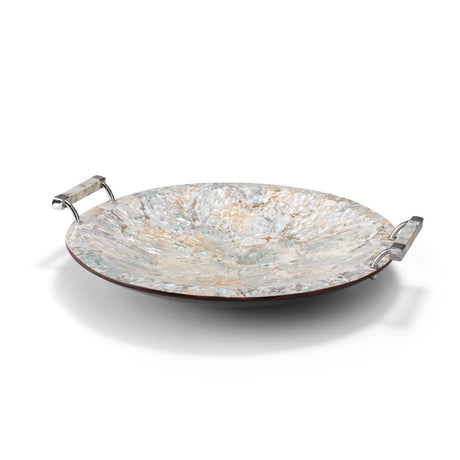 LaDorada Mother of Pearl Round Platter | 20" Round Centerpiece at Fig Linens and Home 2