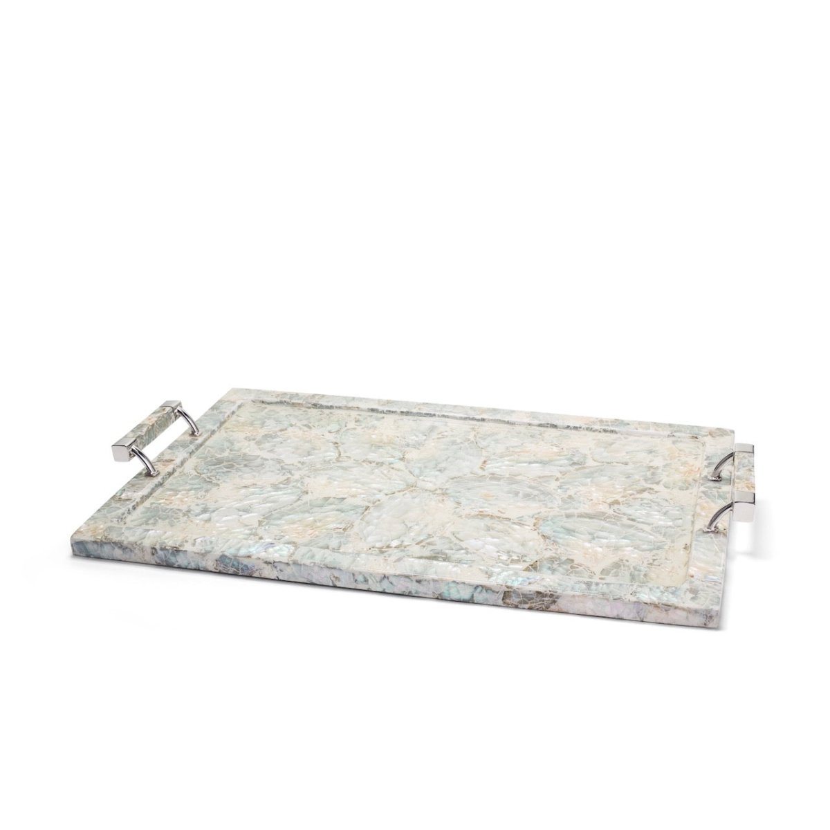 Mother of Pearl Serving Tray | LaDorada 23.6" x 15.7" Barware Tray at Fig Linens and Home 2
