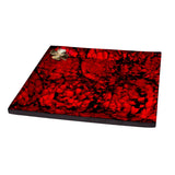 Mother of Pearl Red Small Tray 7.9'' x 7.9'' x 1.3'' Mother of Pearl - Red at FIG LINENS AND HOME 1