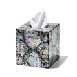 LaDorada Mother of Pearl Tissue Box - at FIG LINENS AND HOME - 1