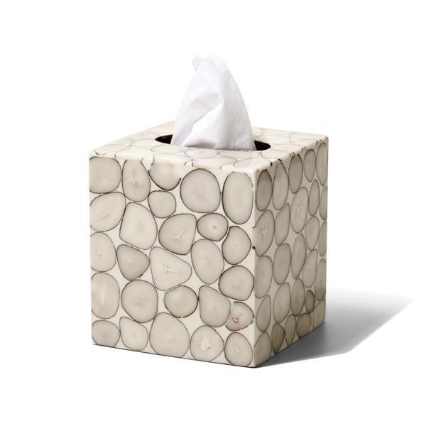 LaDorada Tagua Tissue Box - at FIG LINENS AND HOME - 1