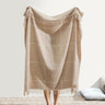 Windowpane Cashmere Sand Throw by Lands Downunder at Fig Linens and Home - Full View