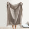 Windowpane Cashmere Throw Taupe by Lands Downunder - Full View at Fig Linens and Home