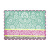 Alegria Coated Placemat in Lagoon Green by Le Jacquard Francais 14" x 20" - Set of 4 Placemats GREEN at FIG LINENS AND HOME 1