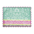 Alegria Coated Placemat in Lagoon Green by Le Jacquard Francais 14" x 20" - Set of 4 Placemats GREEN at FIG LINENS AND HOME 1
