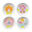 Alegria Multicolor Set of 4 Coasters by Le Jacquard Francais Ø 4" MULTICO at FIG LINENS AND HOME 2