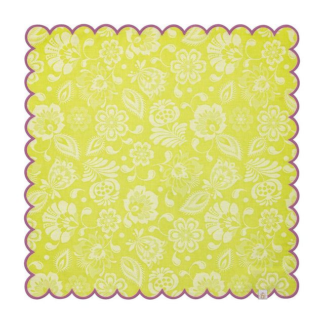Alegria Napkin in Lagoon Green by Le Jacquard Francais 20" x 20" - Set of 4 Napkins GREEN at FIG LINENS AND HOME 1