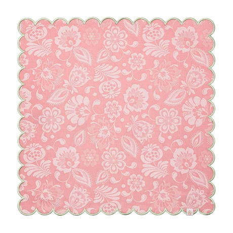 Alegria Napkin in Sorbet Pink by Le Jacquard Francais 20" x 20" - Set of 4 Napkins PINK at FIG LINENS AND HOME 1