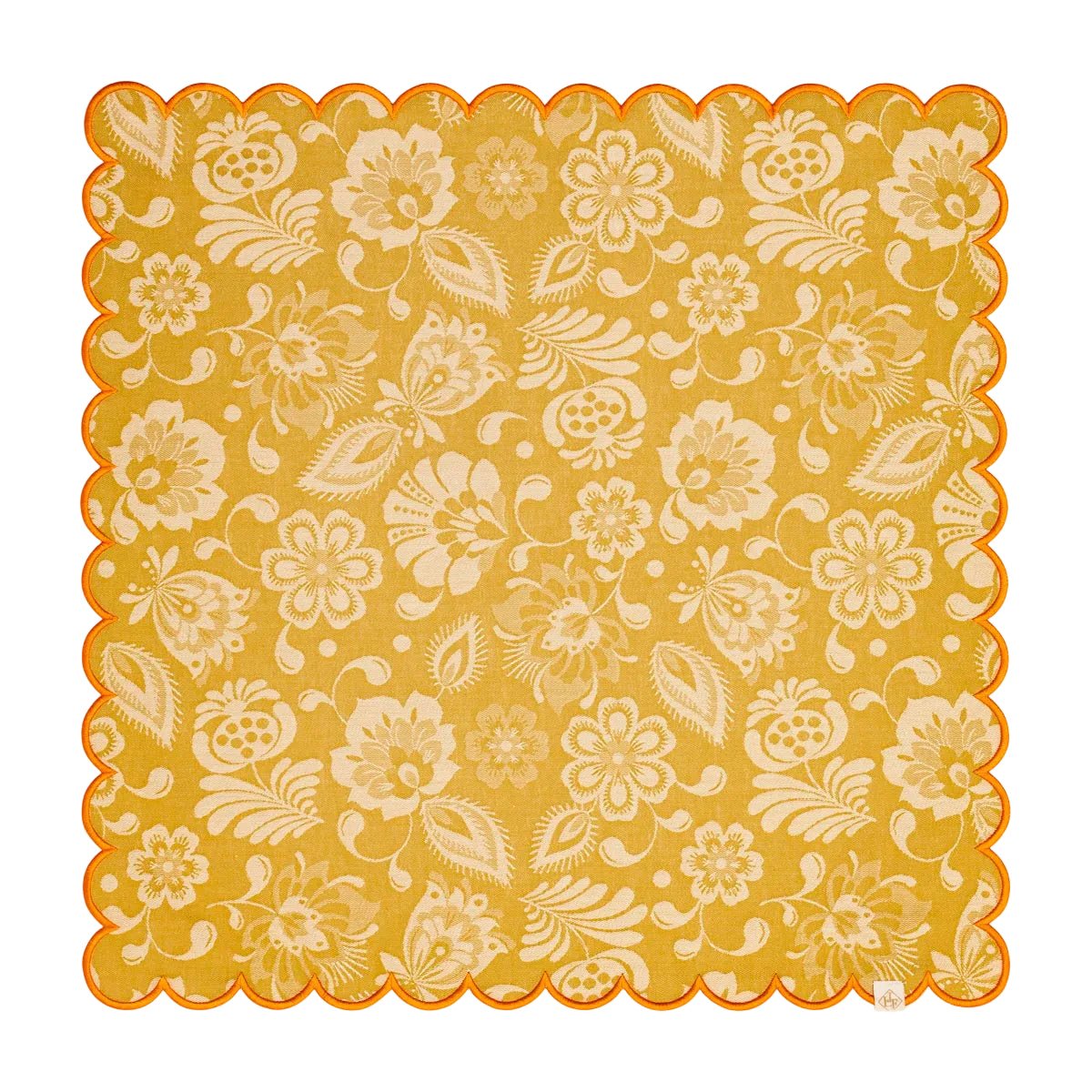Alegria Napkin in Sunset Yellow by Le Jacquard Francais 20" x 20" - Set of 4 Napkins YELLOW at FIG LINENS AND HOME 1