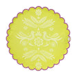 Alegria Round Coated Placemat in Lagoon Green by Le Jacquard Francais 15" x 15" - Set of 4 Placemats GREEN at FIG LINENS AND HOME 1