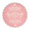 Alegria Round Coated Placemat in Sorbet Pink by Le Jacquard Francais 15" x 15" - Set of 4 Placemats PINK at FIG LINENS AND HOME 1
