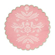 Alegria Round Coated Placemat in Sorbet Pink by Le Jacquard Francais 15" x 15" - Set of 4 Placemats PINK at FIG LINENS AND HOME 1