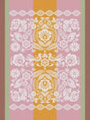Alegria Tea Towel in Sorbet Pink by Le Jacquard Francais 24" x 31" Tea Towels - Set of 4 PINK at FIG LINENS AND HOME 1