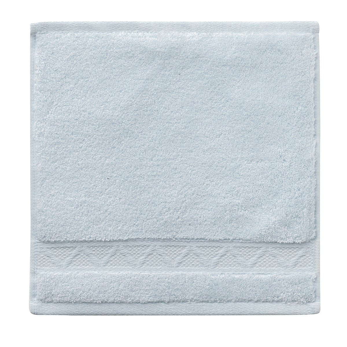 Caresse Blue Washcloth By Le Jacquard Francais