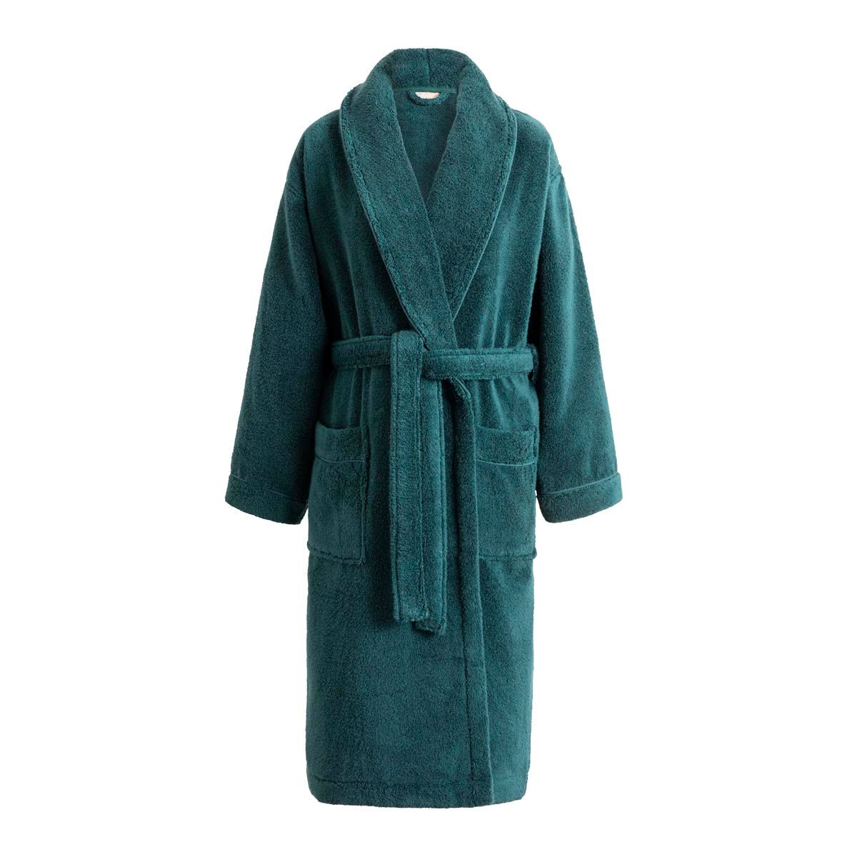 Caresse Dark Green Robe by Le Jacquard Francais at Fig Linens and Home