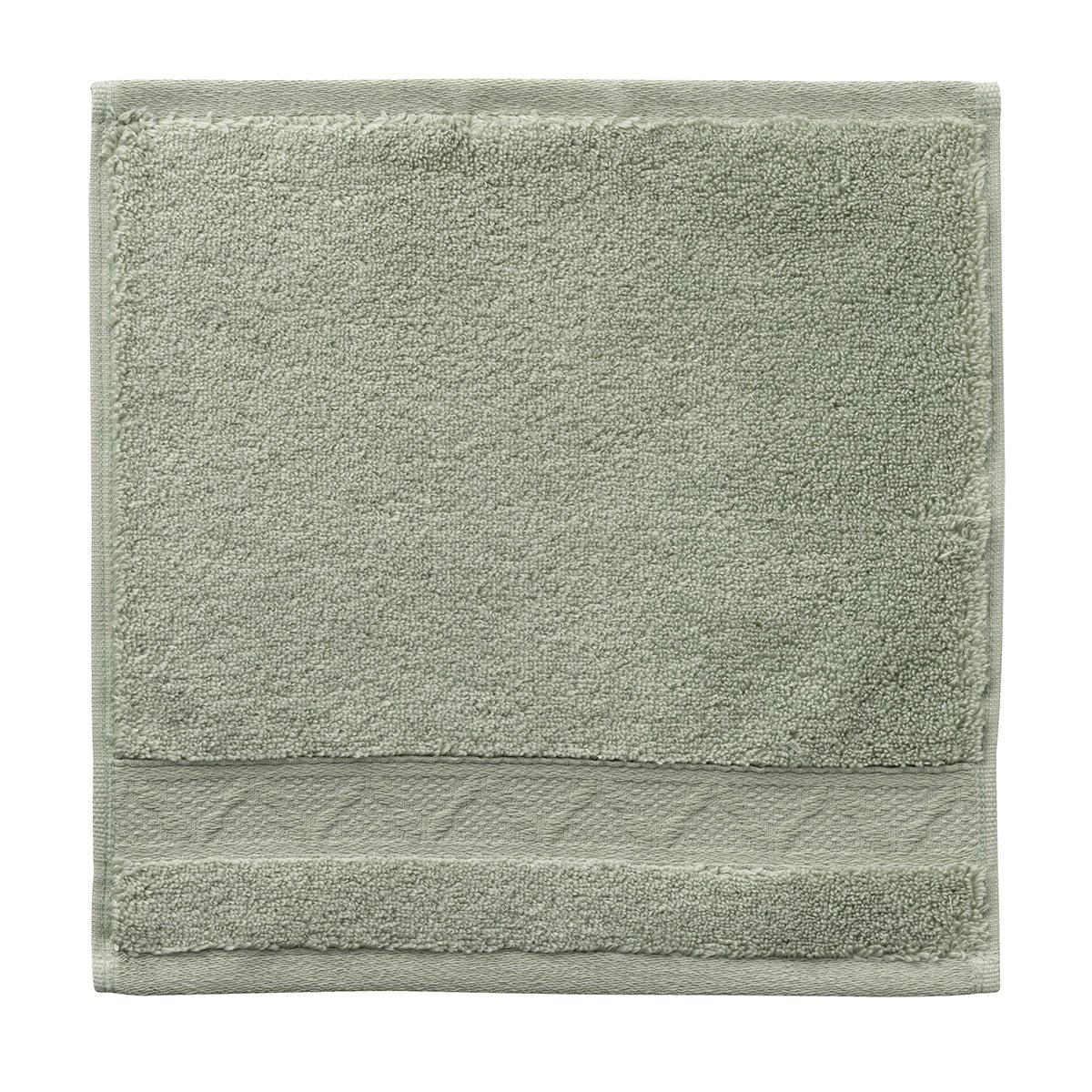 Caresse Green Washcloth By Le Jacquard Francais