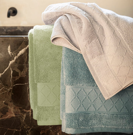 Caresse Ivory Bath Collection Bath Towel 28" x 55" Ivory at FIG LINENS AND HOME 2