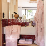 Caresse Pink Robe by Le Jacquard Francais at Fig Linens and Home - Lifestyle 3