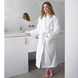 Caresse White Robe by Le Jacquard Francais at Fig Linens and Home - Lifestyle 2