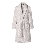 Charme Bath Robes by Le Jacquard Francais - Grey Shawl-Collar Cotton Terry Robe