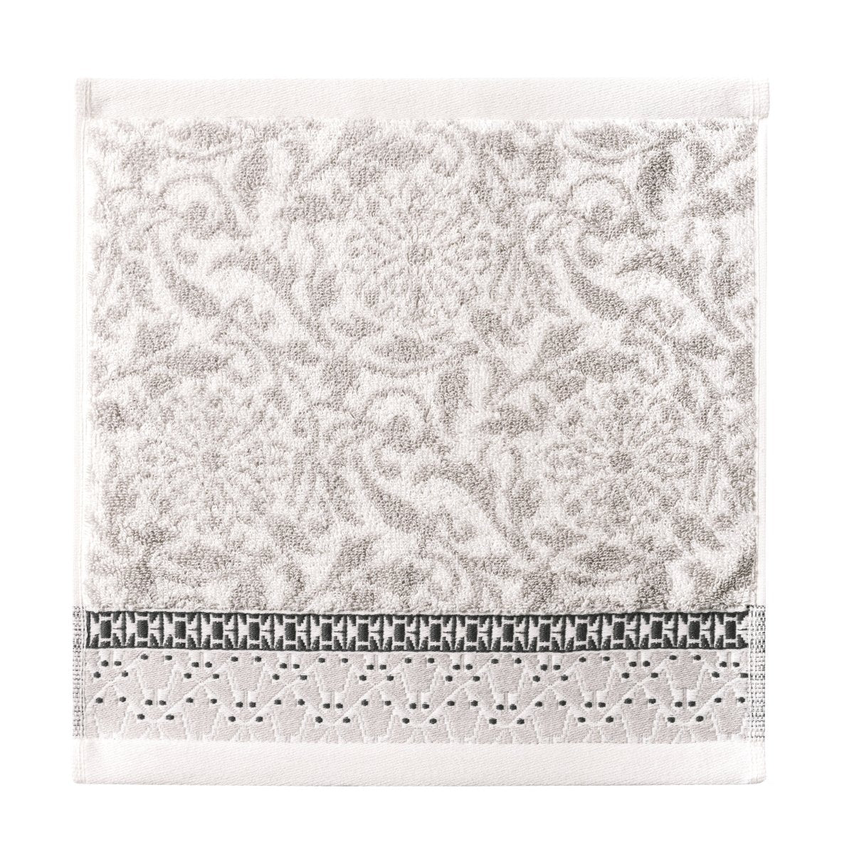 Charme Grey Bath Wash Cloth by Le Jacquard Francais at Fig Linens and Home 2
