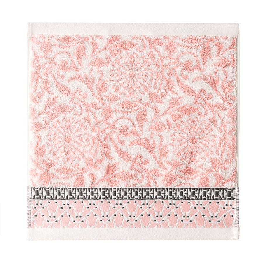 Charme Peony Bath Towels by Le Jacquard Francais at Fig Linens and Home - Wash Cloth or Face Cloth