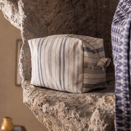 Dune Blue Pouch by Le Jacquard Francais 8" x 4" x 5" BLUE at FIG LINENS AND HOME 2