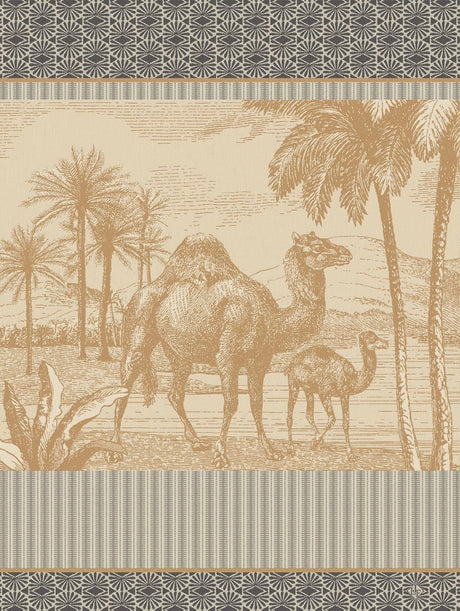 Dune Dromadaire Beige Tea Towels by Le Jacquard Francais at Fig Linens and Home - View 1