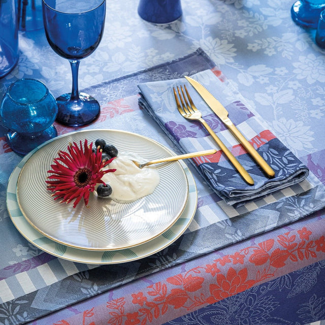 Gipsy Blue Napkins | Cloth Napkins by Le Jacquard Français at Fig Linens and Home 1