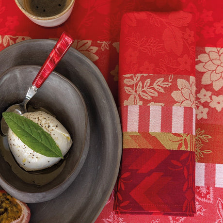 Gipsy Red Napkins | Cloth Napkins by Le Jacquard Français at Fig Linens and Home 1