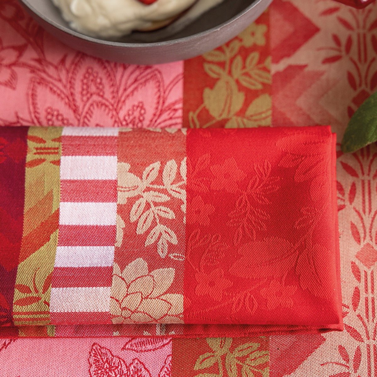 Gipsy Red Napkins | Cloth Napkins by Le Jacquard Français at Fig Linens and Home 2