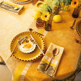 Gipsy Yellow Napkins | Cloth Napkins by Le Jacquard Français at Fig Linens and Home 3