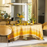 Gipsy Yellow Tablecloth | Le Jacquard Francais at Fig Linens and Home 1