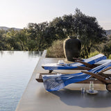 Le Jacquard Français Flat Weave Beach Towel Recifs Blue - Plage 2