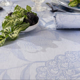 L'Orangerie Blue Tablecloth by Le Jacquard Français at Fig Linens and Home - View 4