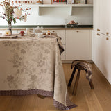 Manor Lane Beige Tablecloth by Le Jacquard Français