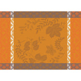 Manor Lane Enduit Orange Coated Placemat by Le Jacquard Français